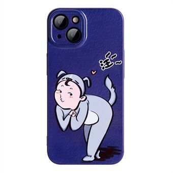 For iPhone 13 mini 5,4 tommer tegneserie katt jente / hund gutt mønster utskrift par telefondeksel Ryggbeskytter Hard PC-veske