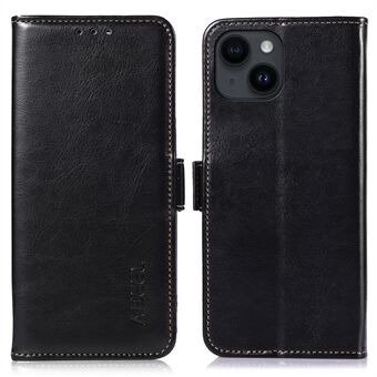 ABEEL For iPhone 13 mini Crazy Horse Texture Flip-telefonveske PU- Stand lommebokdeksel