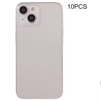 10 stk 0,8 mm Ultratynn TPU-deksel for iPhone 13 mini 5,4 tommer Vannmerkefri Anti-drop hjørner Klart telefondeksel