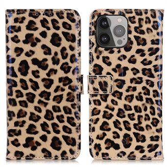 Leopardmønster PU- Stand Lommebokdesign Full beskyttelse Telefonveske Deksel for iPhone 13 Pro Max 6,7 tommer