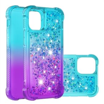 Gradient Quicksand Series Sparkle Liquid Waterfall Luxury TPU Bumper Deksel for iPhone 13 Pro Max 6,7 tommer