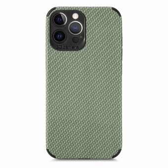 Nøyaktig utskjæring karbonfibertekstur PU-skinnbelagt Anti-fall beskyttende telefonveske Shell for iPhone 13 Pro Max 6,7 tommer