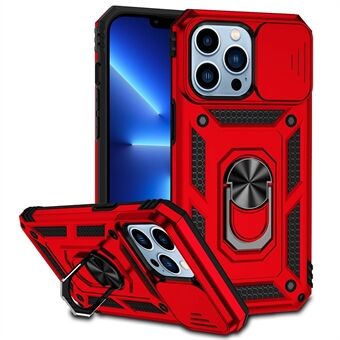 For iPhone 13 Pro Max 6,7 tommers kamerabeskyttelse Design Telefondeksel Kickstand Hybrid PC + TPU Shell telefondeksel