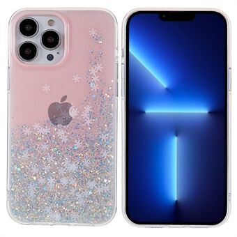 DFANS For iPhone 13 Pro Max 6.7 inch Snowflake Glittery Powder Anti-scratch Hybrid PC + TPU Phone Case Cover