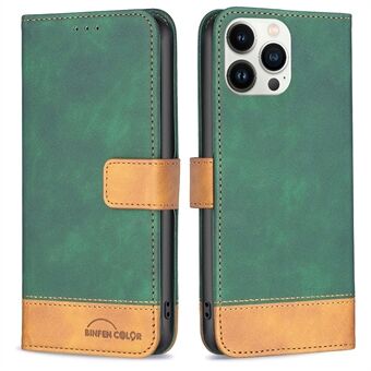 BINFEN COLOR BF Leather Case Series-7 Style 11 PU Leather Shell for iPhone 13 Pro Max 6.7 inch, Magnetic Closure Design Drop-Proof Leather Phone Case Accessory