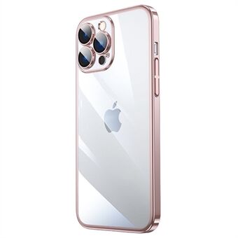 For iPhone 13 Pro Max 6,7 tommers hard PC Anti-gulning Gjennomsiktig støtsikker veske Kamerabeskyttelse Elektrobelagt Edge bakdeksel