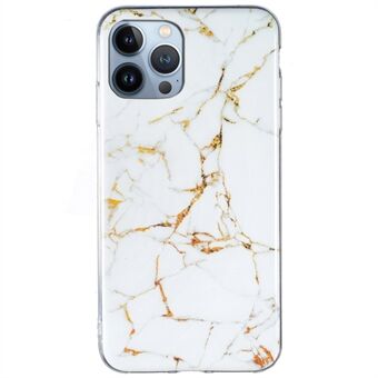 Beskyttende telefondeksel for iPhone 13 Pro Max 6,7 tommer, marmormønster IMD fleksibelt TPU-bakdeksel