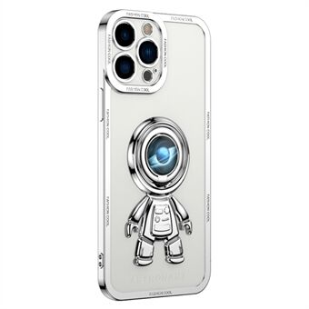 YOOBAO Støtsikker TPU-telefondeksel for iPhone 13 Pro Max 6,7 tommer, Planet Lightning Spaceman-telefondeksel Stativ med bilmontert metallplate