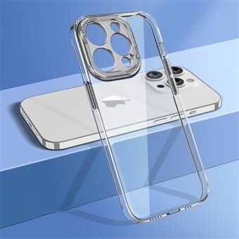 For iPhone 13 Pro Max 6,7 tommer Anti-kollisjon hardt PC-bakdeksel Kamerabeskyttelsesramme Krystallklart telefondeksel