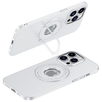 For iPhone 13 Pro Max 6,7 tommer skjult støttefottelefonveske Magnetisk telefondeksel i metall kompatibelt med MagSafe