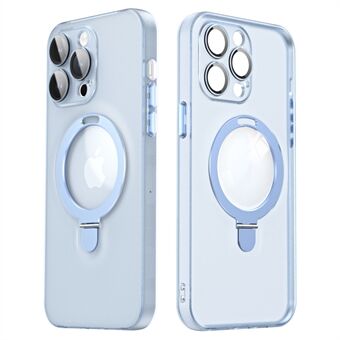 For iPhone 13 Pro Max PC+TPU-telefon Kickstand-deksel Magnetisk telefondeksel med glasslinsebeskytter