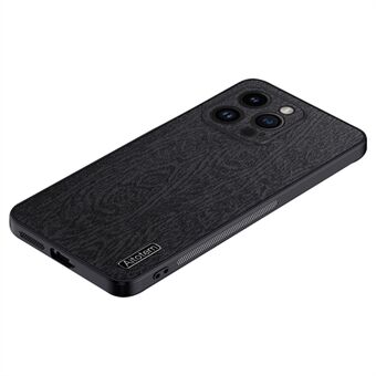 Wood Grain telefondeksel for iPhone 13 Pro Max 6,7 tommer PU-skinn PC TPU-skall med kameralinsebeskytter