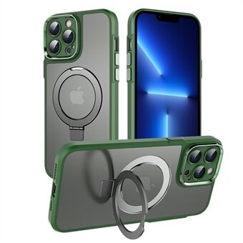 Magnetisk Phone Kickstand-deksel for iPhone 13 Pro Max, PC+TPU Matt mobiltelefondeksel