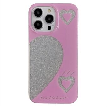 For iPhone 13 Pro Max 6,7 tommers bakdeksel IMD Glitter Powder Anti-drop PC+TPU telefonbeskyttelsesveske