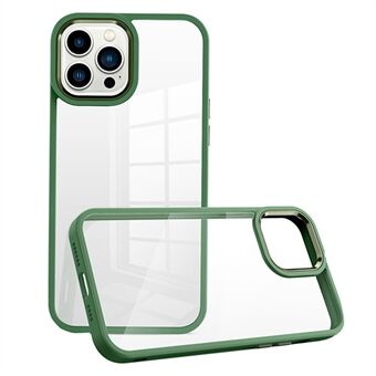 For iPhone 13 Pro Max Hybrid Clear Case PC+TPU Metalllinseramme Beskyttende telefondeksel