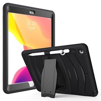 Hard PC + Silicone Skin Tablet Case med Kickstand + Pen Slot for iPad 10.2 (2021) / (2020) / (2019)