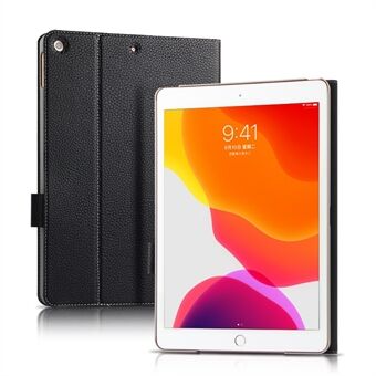 Top Layer Cowhide Leather Stand Shell Case for iPad 10.2 (2021) / (2020) / (2019)