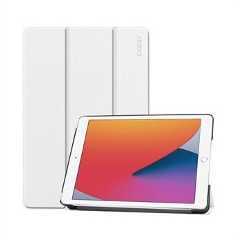 ENKAYE ENK-8014 Tri-fold PU-skinn Autovekking / Sleep Stand Smart Tablet Case for iPad 10.2 (2021) / (2020) / (2019)
