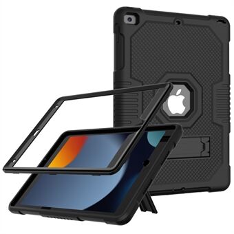 Kontrastfarge PC + TPU + Silikon Støtsikker Anti-Drop Kickstand Design nettbrettdeksel for iPad 10.2 (2019) / (2020) / (2021)
