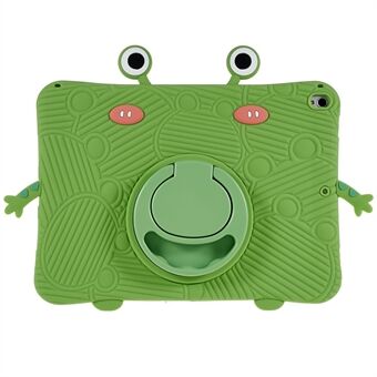 For iPad 10.2 (2021) / (2020) / (2019) / iPad Pro 10.5-tommers (2017) / Air 10.5 tommer (2019) Beskyttelsesveske Cartoon Frog Design Silikon + PC-støtsikkert nettbrettdeksel