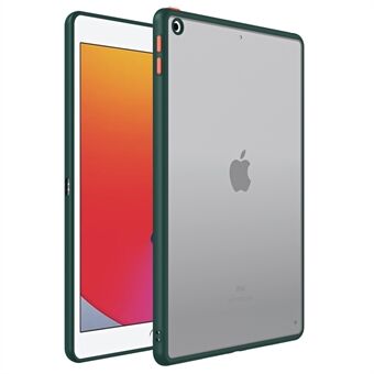 For iPad 10.2 (2021) / (2020) / (2019) Frosted Transparent Bakdeksel PC+TPU Kontrastfarge nettbrettetui