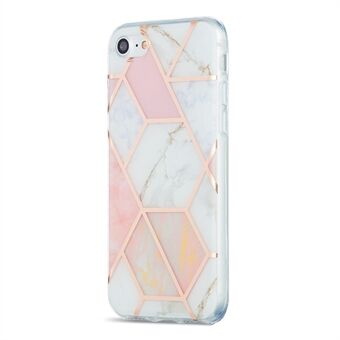 Marble Pattern Electroplating IMD 2.0mm TPU Phone Cover for iPhone SE (2020)/SE (2022)/iPhone 8/7 4.7 inch