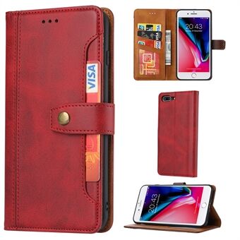 Leather Wallet Stand Protective Shell for iPhone SE (2020)/SE (2022)/8/7 4.7 inch Case