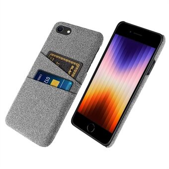For iPhone SE (2022)/SE (2020)/7 4.7 inch/8 4.7 inch Cloth Texture Phone Cover Anti-scratch Cloth Coated Hard PC Cover