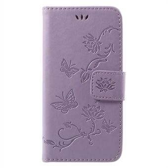 Imprint Butterfly Flower Magnetic Wallet PU- Stand for iPhone 7/8/SE (2020)/SE (2022)