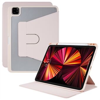 MUTURAL for iPad Air (2020)/(2022)/Pro 11-inch (2020)/(2021) Slim Stand Protective Cover Clear Transparent Back Shell with Built-in Pencil Holder