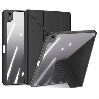 DUX DUCIS Magi Protective Case for iPad Air (2020) / (2022) V-fold Stand Anti-slitasje lær+PC+TPU-støtte Autovekke/søvnfunksjon nettbrettdeksel