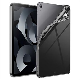For iPad Air (2020) / iPad Air (2022) Fleksibel TPU-beskyttelsesveske Støtsikkert nettbrettdeksel - gjennomsiktig svart
