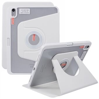 For iPad Air (2022) Stående beskyttelsesveske av PU-skinn med magnetisk avtakbart deksel og blyantholder.