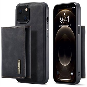 DG.MING M1-serien for iPhone 14 6,1 tommers avtagbar magnetisk 2-i-1 lommebok telefonveske PC+TPU+PU-skinn Godt beskyttet anti- Scratch