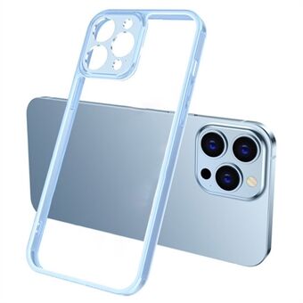TPU støtfanger bakdeksel i herdet glass for iPhone 14 6,1 tommer, fallsikker beskyttelse, gjennomsiktig telefondeksel