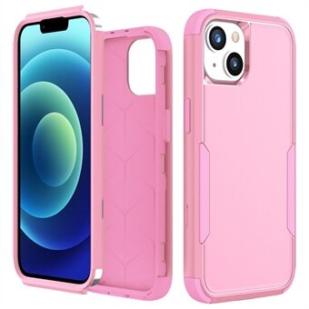 For iPhone 14 6,1-tommers Commuter Series 3-i-1 TPU + PC Hybrid Phone Case Anti-fall beskyttende bakdeksel