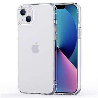 Anti-dråpe Crystal Matte telefondeksel for iPhone 14 6,1 tommer, ultraslank PC + TPU beskyttende mobiltelefon bakdeksel