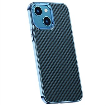 Carbon Fiber Slim Case for iPhone 14 6,1 tommers PU-skinnbelagt beskyttelsesdeksel Anti-drop TPU+PC-telefonveske