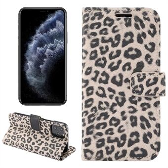 For iPhone 14 6,1 tommers PU-skinn Leopardmønster Telefonveske Flip Stand Lommebok Magnetisk lås Mobiltelefon Fallsikkert deksel