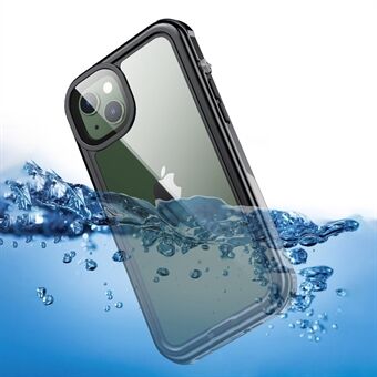 For iPhone 14 6,1 tommers gjennomsiktig vanntett telefonveske Drop-sikker Full beskyttelse Mobiltelefondeksel