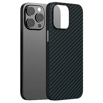 AZEADA Kevlar-serien for iPhone 14 6,1 tommer, karbonfibertekstur hardt PC-telefondeksel Beskyttende telefonbakdeksel