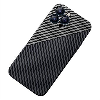 For iPhone 14 6,1 tommers karbonfibertekstur Anti-slitasje bakdeksel Anti-fall Matt Presist Cutout Mobiltelefonveske