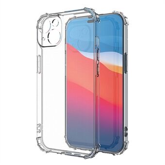 Anti-slipp telefondeksel for iPhone 14 6,1 tommer, krystallklart støtsikkert fleksibelt TPU-bakdeksel