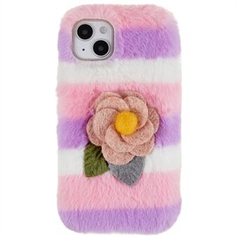 Winter Furry Phone Case for iPhone 14, støtdempende beskyttende skall med 3D plysjdukke