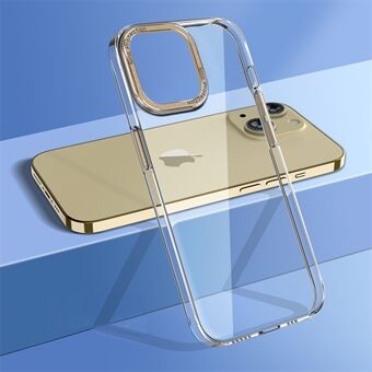 For iPhone 14 Scratch beskyttende skall, krystallklart telefondeksel Kamerabeskyttelsesramme Hard PC-bakdeksel