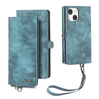 MEGSHI 021-serien for iPhone 14 avtakbar magnetisk lommebok med full beskyttelsesdeksel i Stand