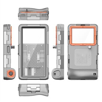 SHELLBOX 15M Undervanns IPX8 vanntett dykkerveske for iPhone 14 Series / 13 Series / 12 Series Full Body Phone Shell II med anti-tapt tau