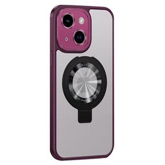 For iPhone 14 Magnetisk Kickstand-deksel kompatibel med MagSafe TPU+PC gummiert matt telefondeksel