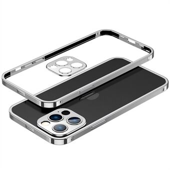 For iPhone 14 Pro Beskyttelsesveske i aluminiumslegering + kameralinsedeksel Galvanisering av metallramme