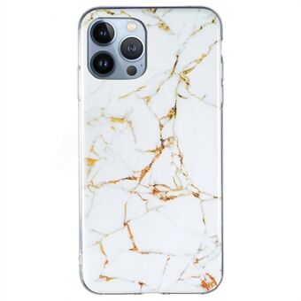TPU-deksel for iPhone 14 Pro 6,1 tommer, IMD marmormønster, fallsikkert godt beskyttet mobiltelefondeksel